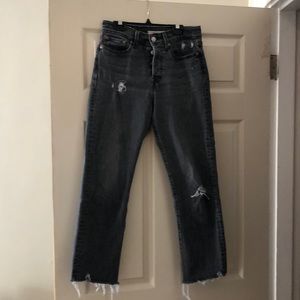 Levi’s wedgie straight cropped jeans size 25
